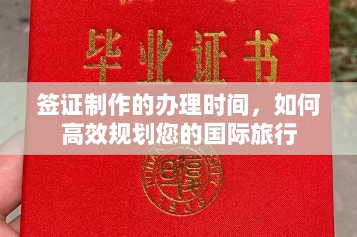宿松签证制作的办理时间，如何高效规划您的国际旅行